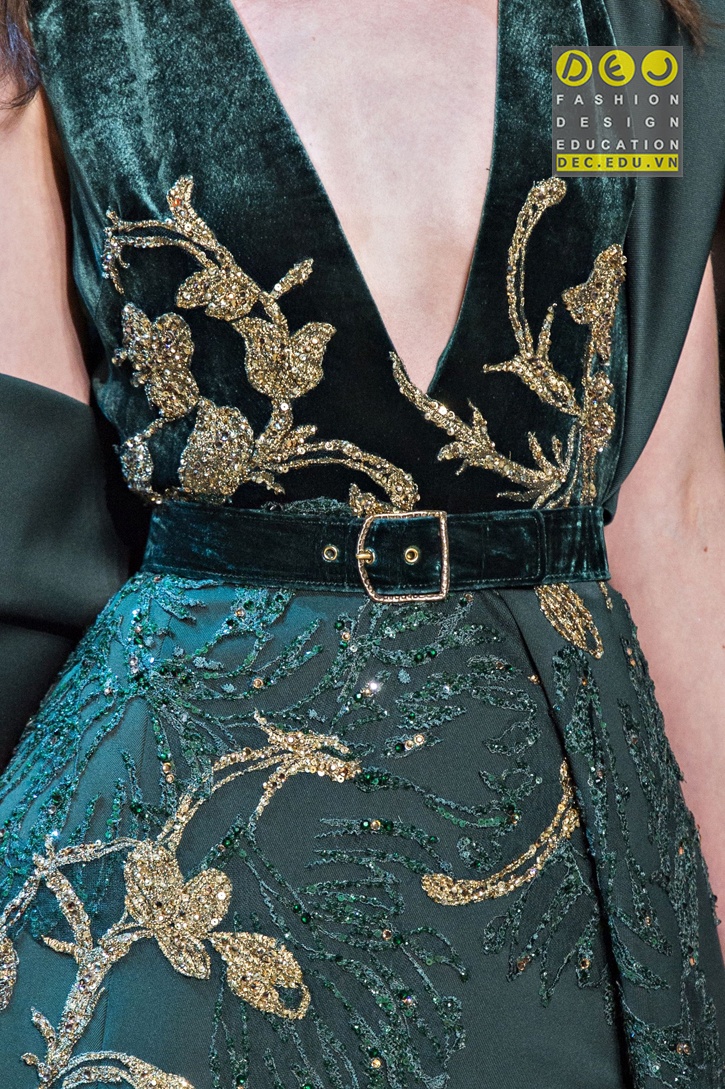 Vải nhung trong BST Elie Saab 2017 Thời trang cao cấp vải nhung