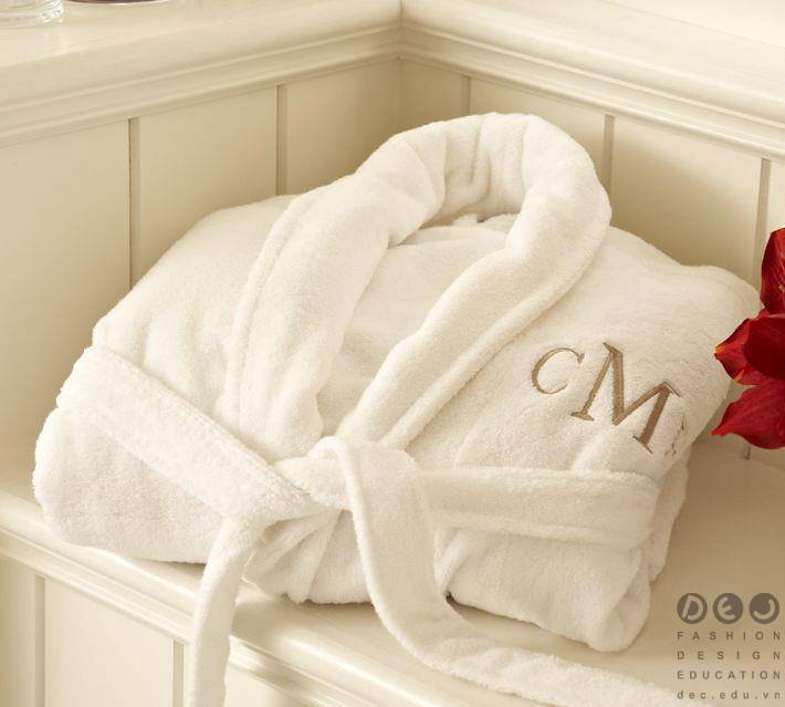 Áo choàng tắm vải boucle thấm ẩm và mềm mại