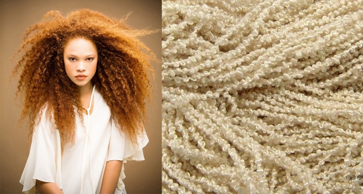 Kéo sợi boucle giống lọn tóc xoăn