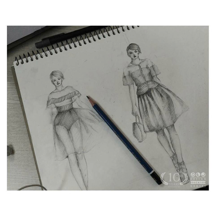 Một số bài vẽ diễn hoạ thời trang trong 3 tháng mùa hè của Thuý 5