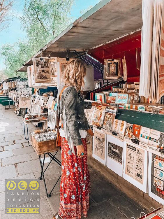 Màu sắc chất liệu của phong cách thời trang Bohemian có những nét từ Á Đông và Vintage