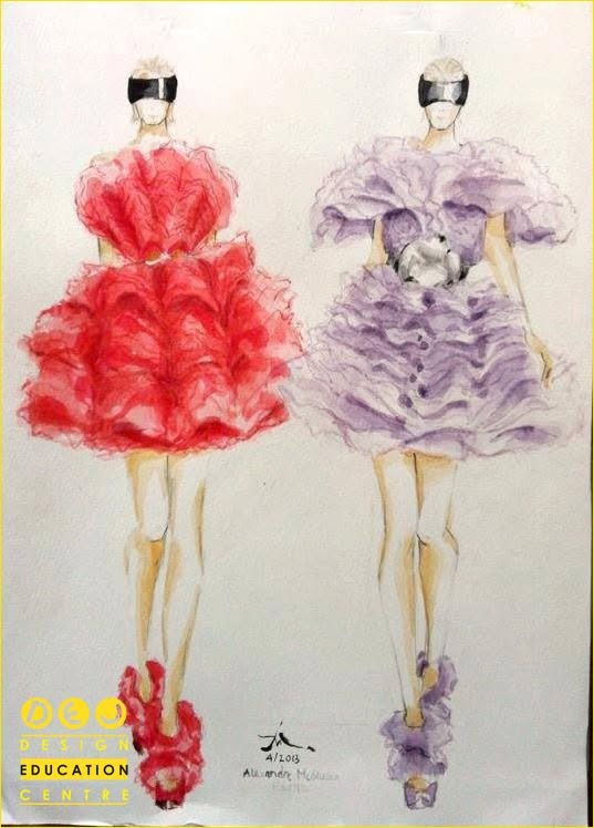 Bài vẽ diễn họa thời trang bằng màu nước của Nguyên Khóa vẽ màu diễn họa thời trang